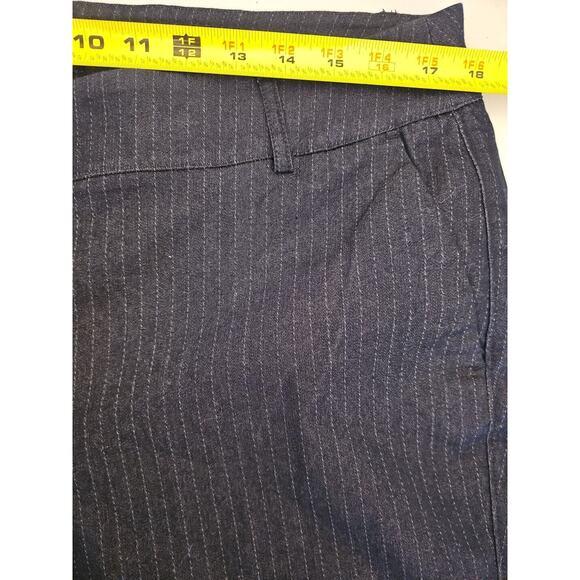 Lane Bryant The‎ Lena Ankle Striped Dress Pants Size 16 Navy Blue - Picture 7 of 11